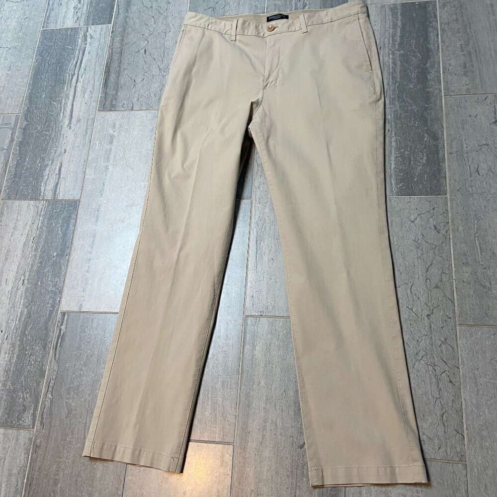Banana Republic Aiden Textured Pants Chinos Khakis Tan 35X32